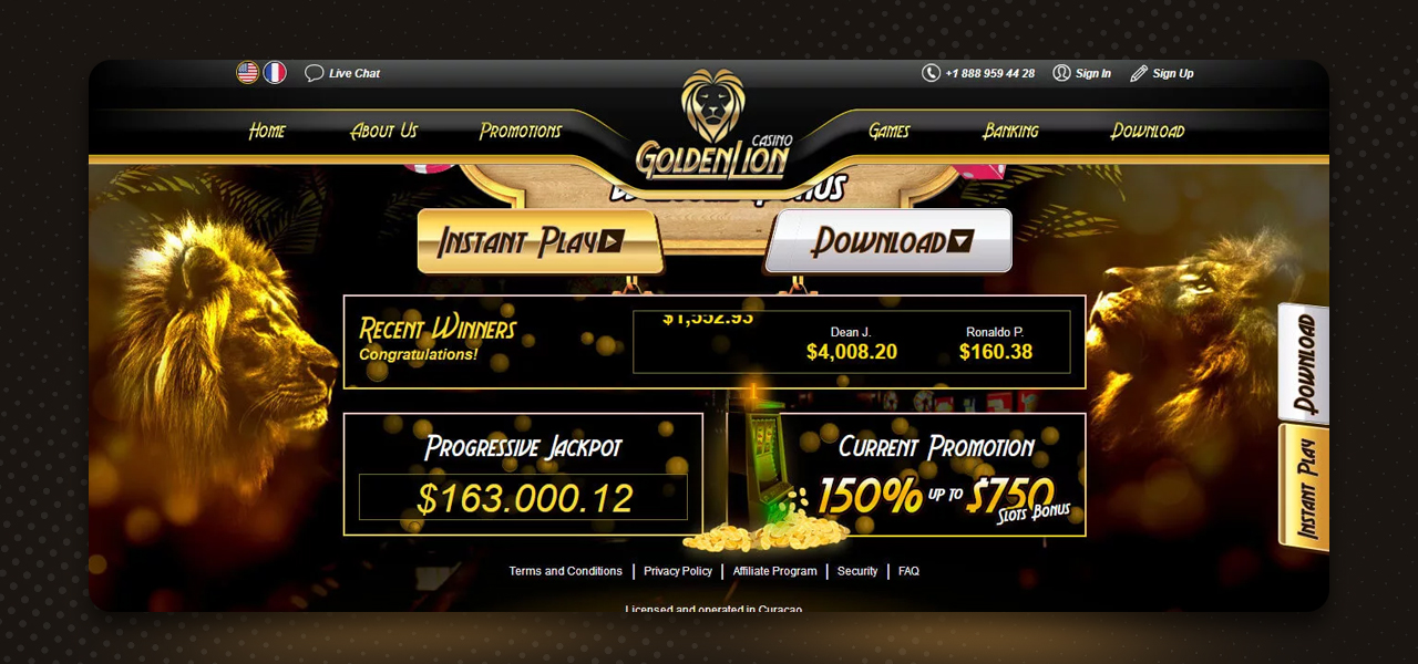 golden lion casino bonus